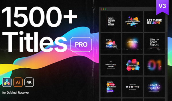 Videohive - Titles Pro V3 DaVinci Resolve