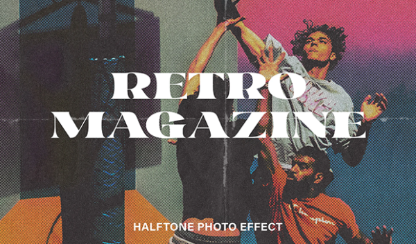 Retro Magazine Halftone Photo Effect