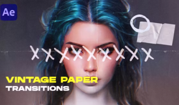 Videohive - Vintage Paper Transitions