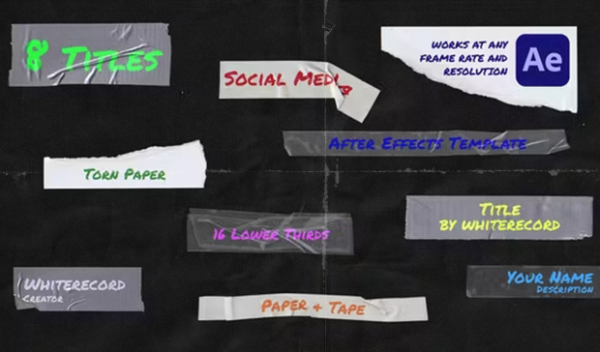 Videohive - Paper & Tape Titles & Lower Thirds