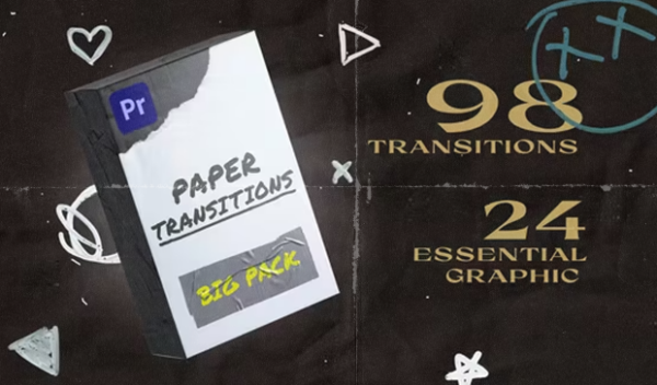 Videohive - Paper Transitions Big Pack