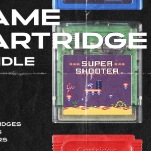 Creative Market - Game Cartridge Mockup Bundle Retro