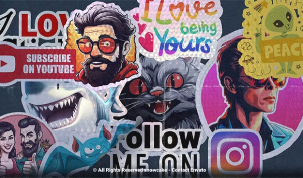 Videohive - Holographic Sticker Maker
