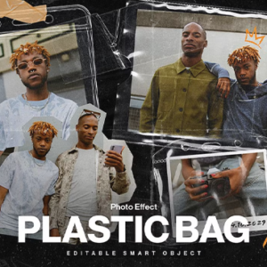 Plastic Bag Overlay Photo Effect Template
