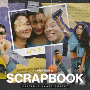 Creative Market - Scrapbook Photo Effect Template