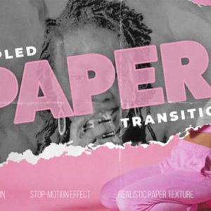Videohive - Crumpled Paper Transitions for DaVinci Resolve
