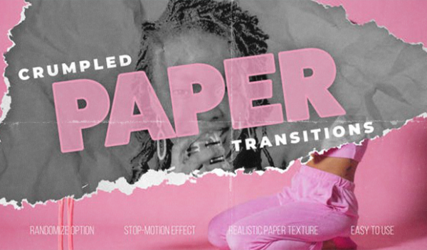 Videohive - Crumpled Paper Transitions for DaVinci Resolve