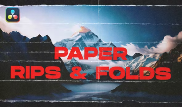 Paper Rips Folds Transitions Davinci Resolve
