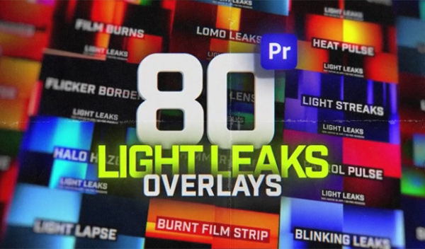 Animated Light Leaks Overlays Pack