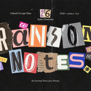 Ransom Note Animated Letters Set