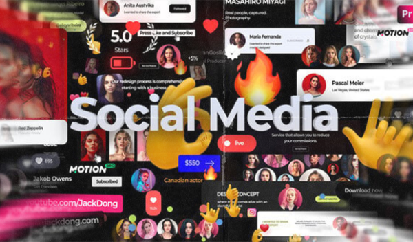 Social Media Graphics Pack for Premiere Pro