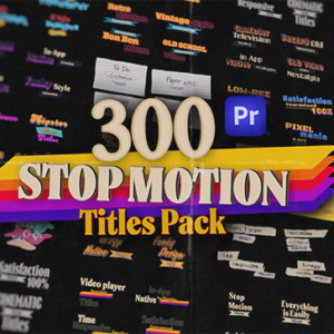 Stop Motion Text Overlays Pack for Premiere Pro