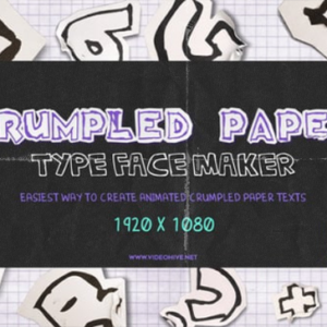 Crumpled Paper Typeface Maker Mogrt