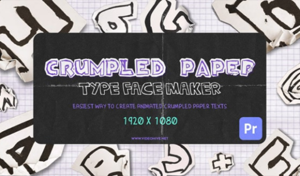 Crumpled Paper Typeface Maker Mogrt