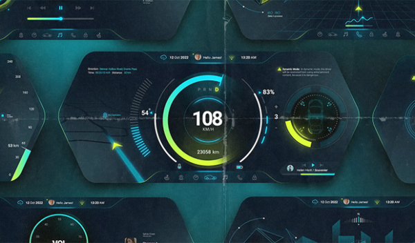 Car Cluster HUD UI Templates