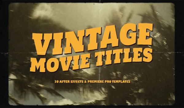 Animated Vintage Movie Titles