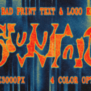 Acid Bad Print Text & Logo Effect