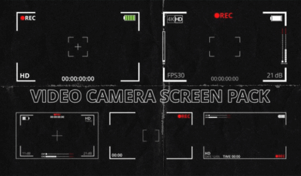 Video Camera Screen Pack for DaVinci Resolve