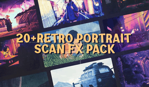 Retro Portrait Scan FX for AE