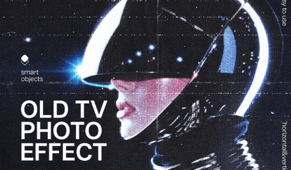 Old TV Photo Template