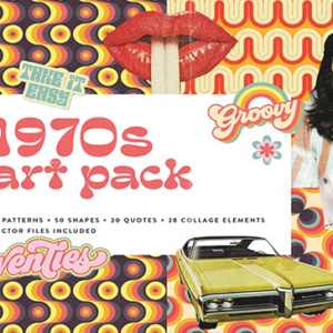 1970s Collage Art Pack